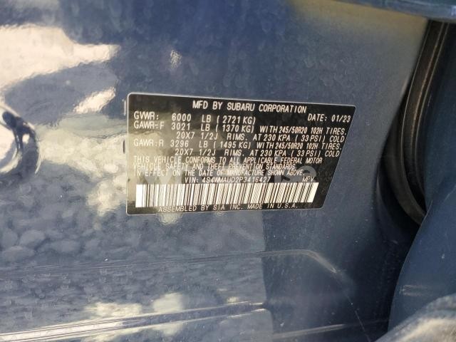 Photo 8 of 2023 SUBARU ASCENT LIMITED (VIN 4S4WMAUD2P3416427)
