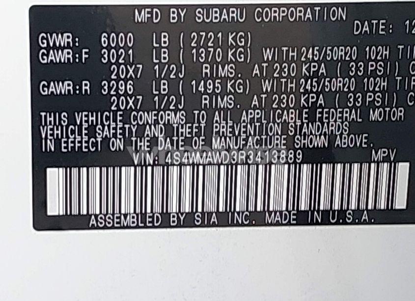 Photo 9 of 2024 Subaru Ascent TOURING 7-PASSENGER (VIN 4S4WMAWD3R3413889)