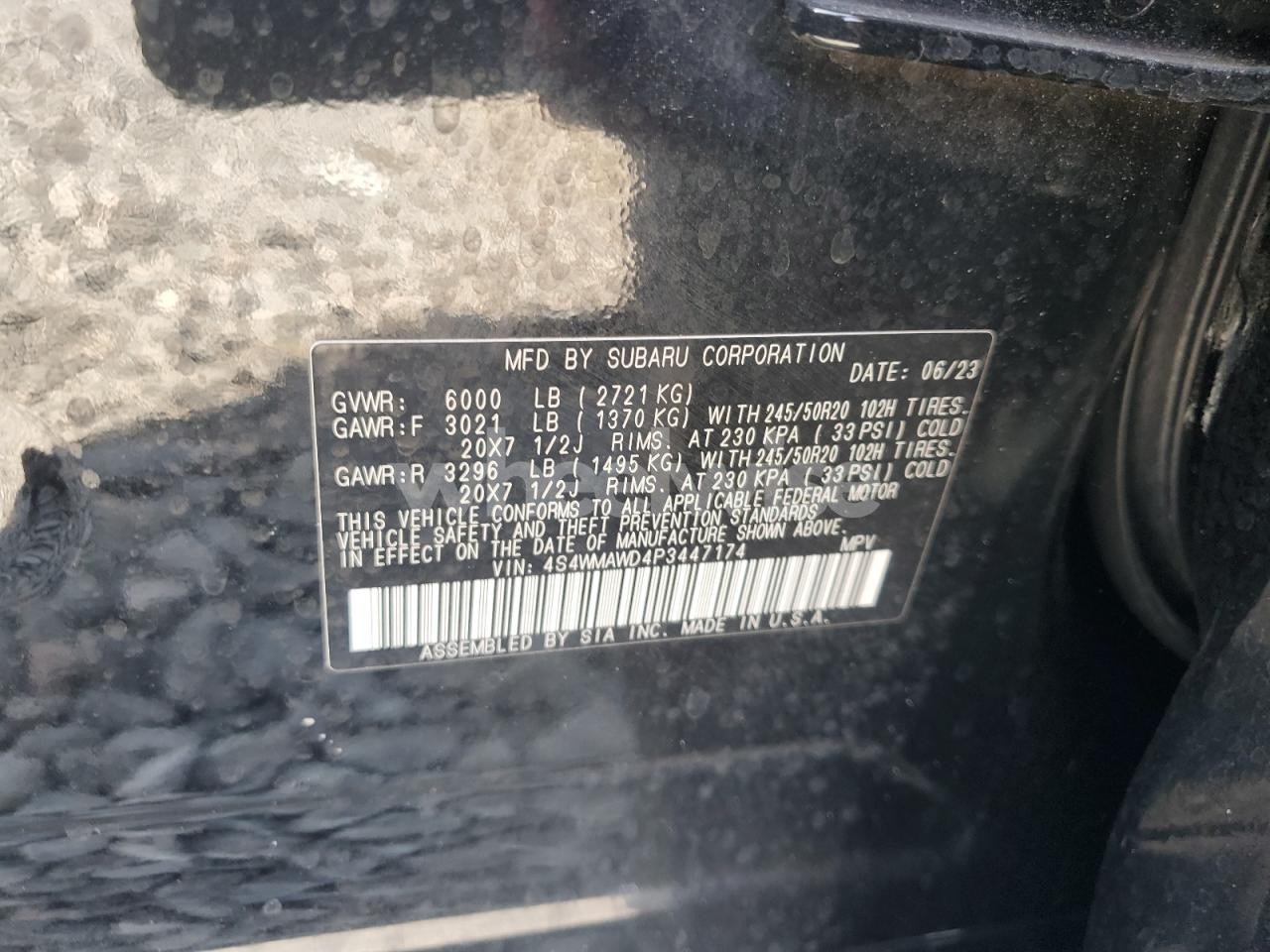 Photo 13 of 2023 SUBARU ASCENT TOURING (VIN 4S4WMAWD4P3447174)