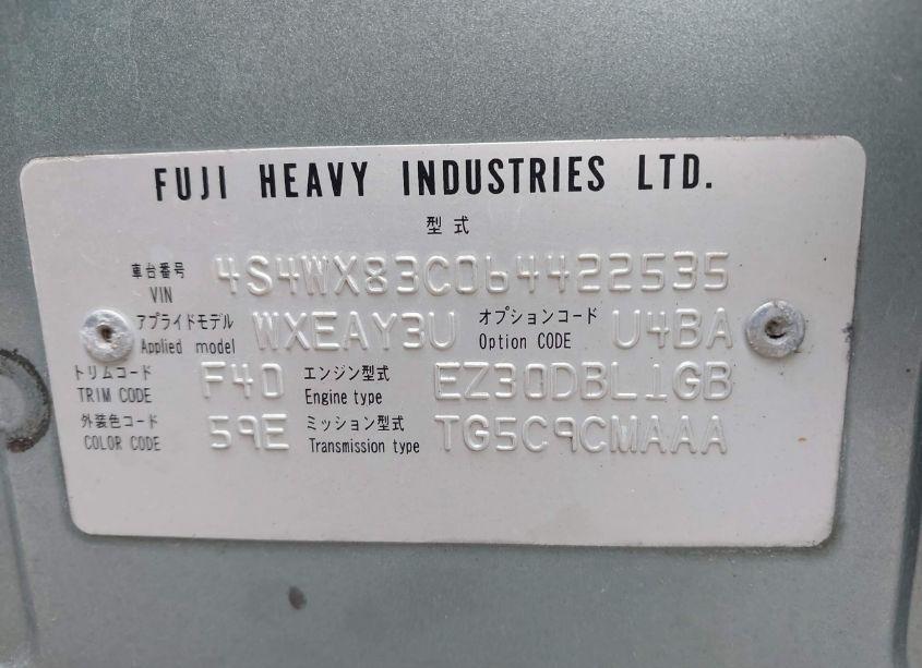 Photo 9 of 2006 Subaru B9 TRIBECA BASE 5-PASSENGER/LIMITED 5-PASSENGER (VIN 4S4WX83C064422535)