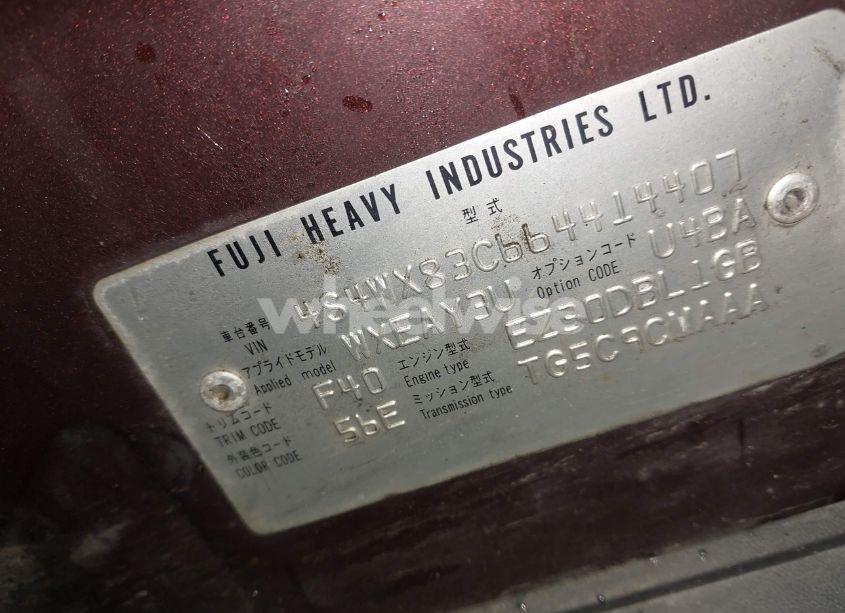 Photo 9 of 2006 Subaru B9 TRIBECA BASE 5-PASSENGER/LIMITED 5-PASSENGER (VIN 4S4WX83C664414407)