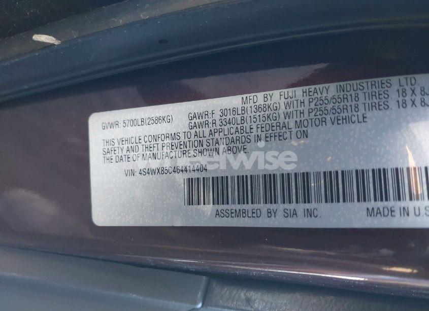 Photo 9 of 2006 Subaru B9 TRIBECA BASE 7-PASSENGER/LIMITED 7-PASSENGER (VIN 4S4WX85C464414404)