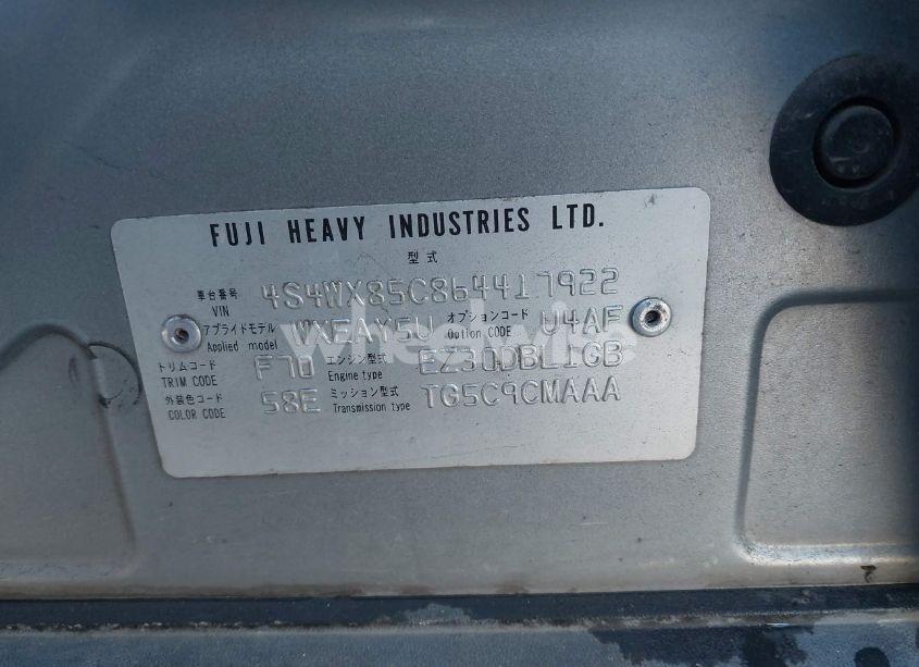 Photo 9 of 2006 Subaru B9 TRIBECA LIMITED 7-PASSENGER (VIN 4S4WX85C864417922)