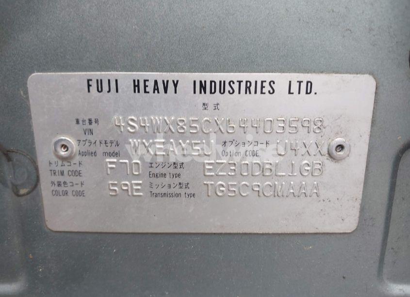 Photo 9 of 2006 Subaru B9 TRIBECA BASE 7-PASSENGER/LIMITED 7-PASSENGER (VIN 4S4WX85CX64403598)