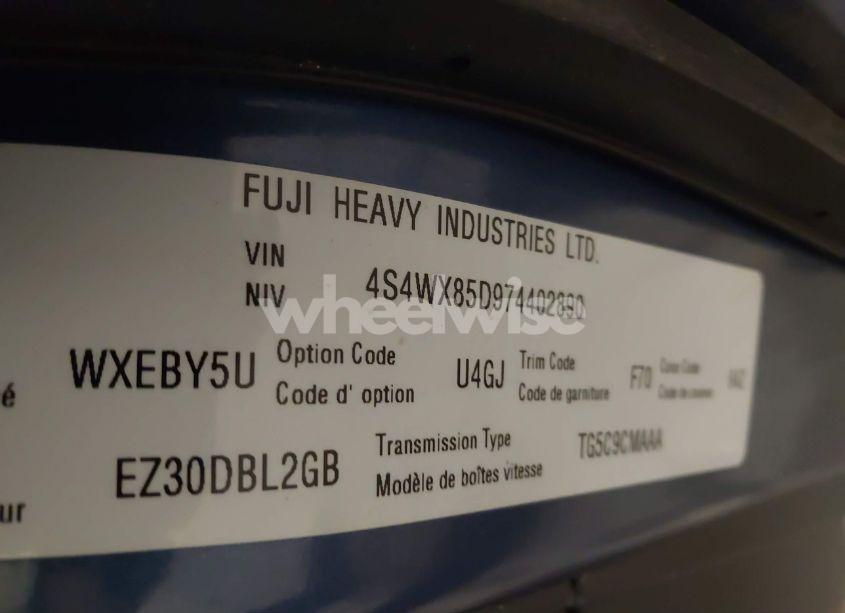 Photo 9 of 2007 Subaru B9 TRIBECA LIMITED 7-PASSENGER (VIN 4S4WX85D974402890)