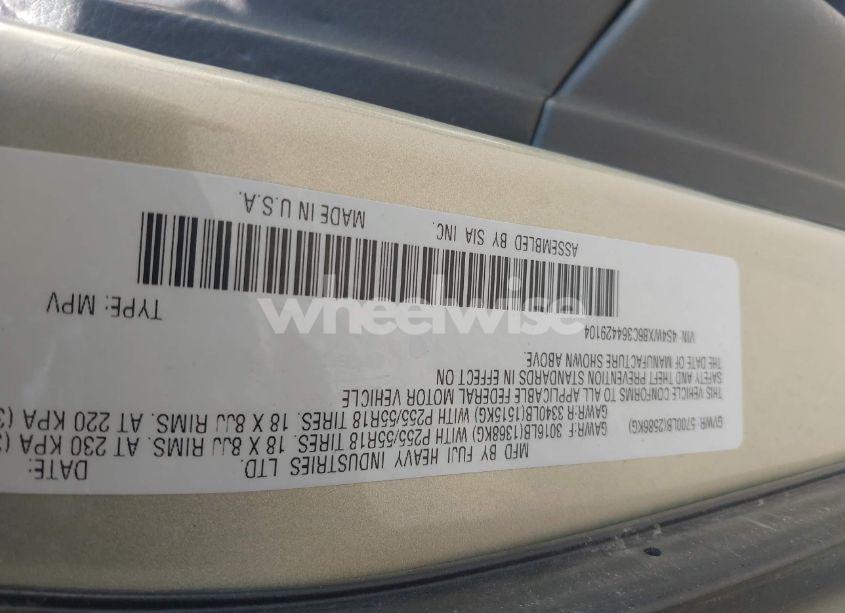 Photo 9 of 2006 Subaru B9 TRIBECA LIMITED 7-PASSENGER (VIN 4S4WX86C364429104)