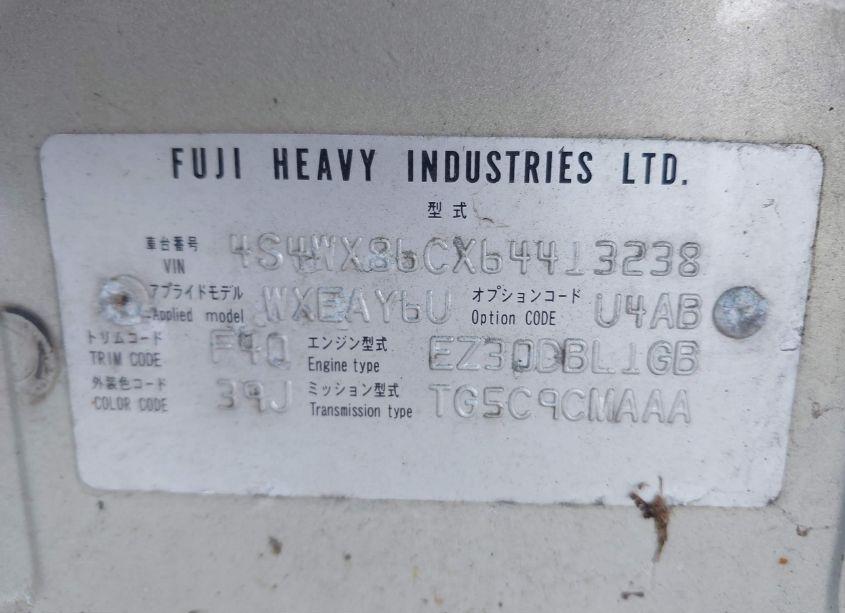 Photo 9 of 2006 Subaru B9 TRIBECA BASE 7-PASSENGER/LIMITED 7-PASSENGER (VIN 4S4WX86CX64413238)