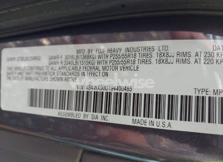 Photo 9 of 2009 Subaru Tribeca LIMITED 7-PASSENGER (VIN 4S4WX90D194400485)