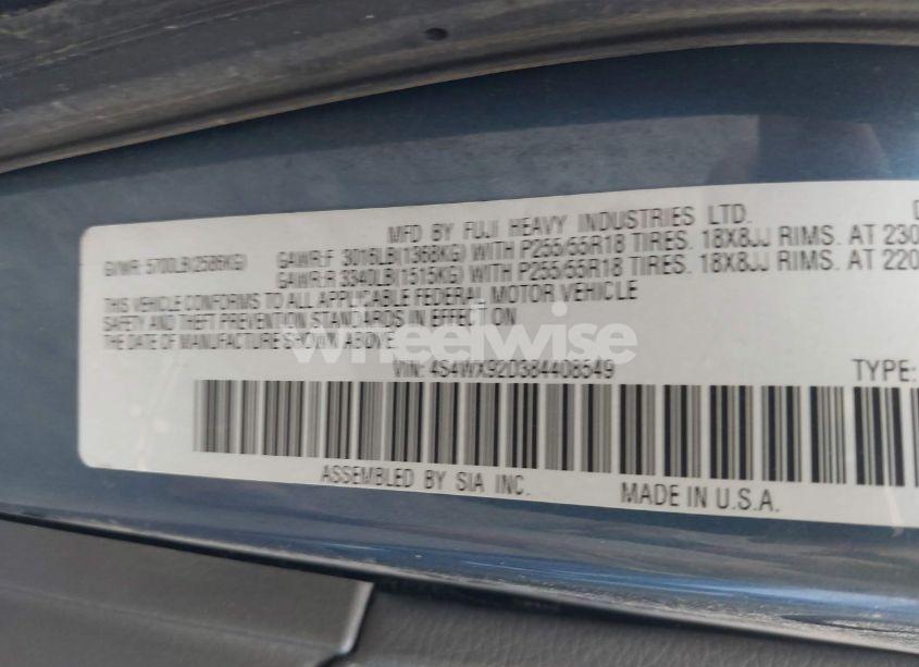 Photo 9 of 2008 Subaru Tribeca LIMITED 5-PASSENGER (VIN 4S4WX92D384408549)