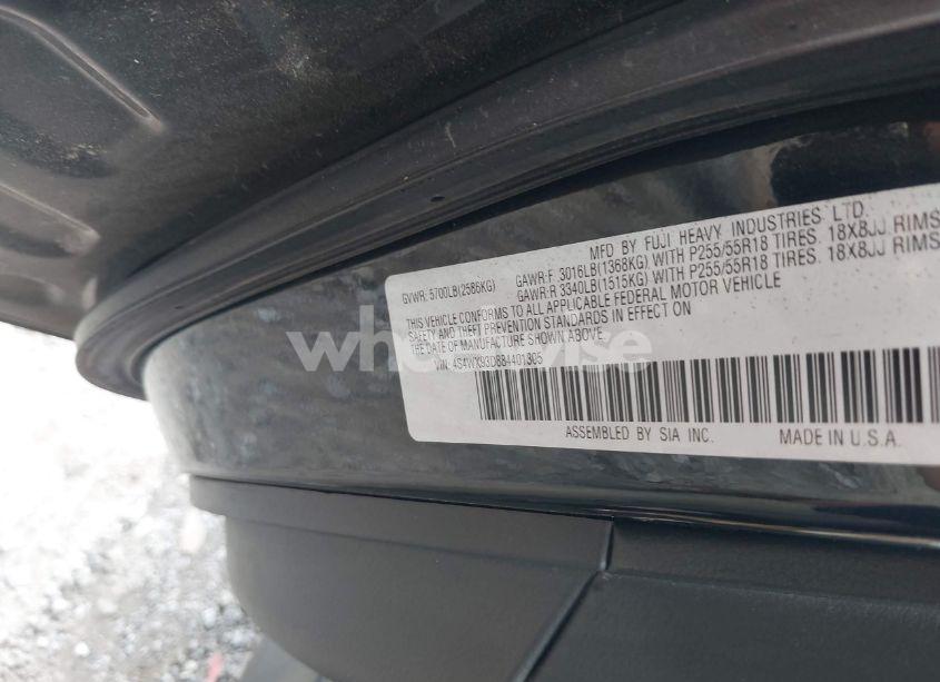 Photo 9 of 2008 Subaru Tribeca LIMITED 5-PASSENGER (VIN 4S4WX93D884401305)