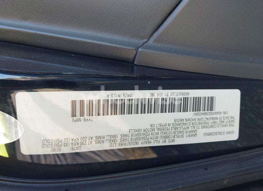 Photo 9 of 2008 Subaru Tribeca LIMITED 5-PASSENGER (VIN 4S4WX93D984405847)
