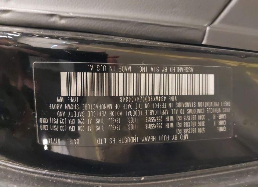 Photo 9 of 2014 Subaru Tribeca 3.6R LIMITED (VIN 4S4WX9GD0E4400848)