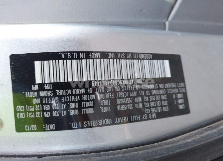 Photo 9 of 2013 Subaru Tribeca 3.6R LIMITED (VIN 4S4WX9GD4D4401449)