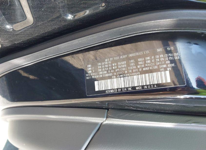 Photo 9 of 2014 Subaru Tribeca 3.6R LIMITED (VIN 4S4WX9GD9E4400640)