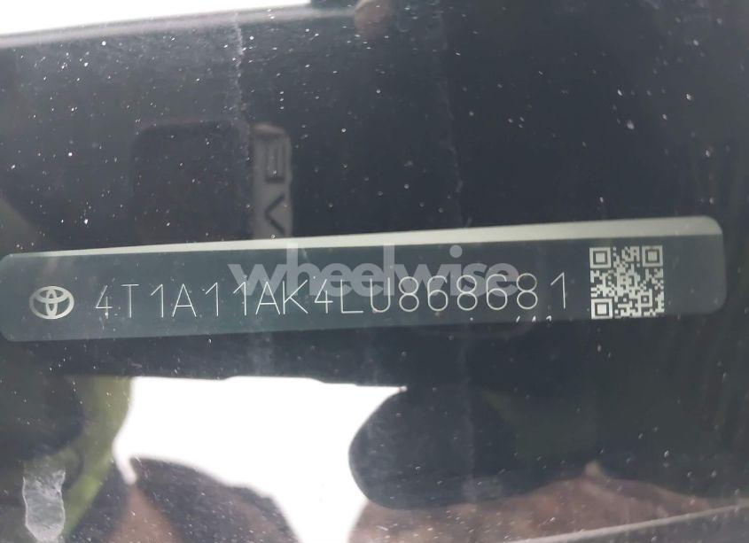 Photo 9 of 2020 Toyota Camry L (VIN 4T1A11AK4LU868681)