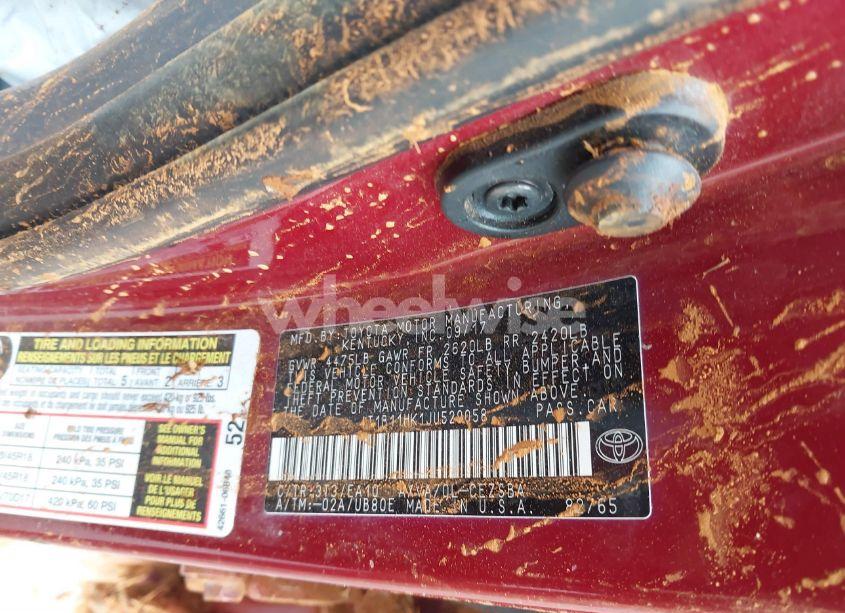 Photo 9 of 2018 Toyota Camry L/LE/XLE/SE/XSE (VIN 4T1B11HK1JU529058)