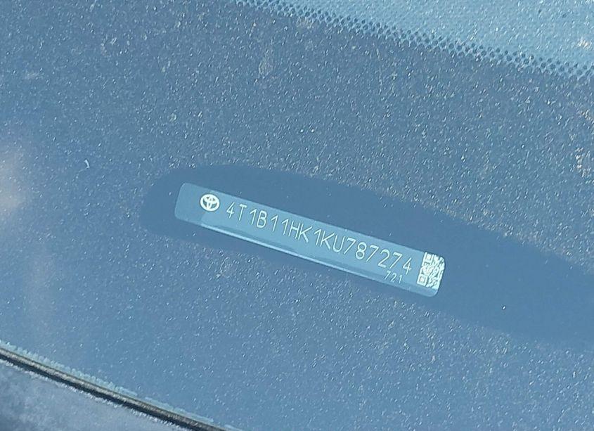 Photo 17 of 2019 Toyota Camry LE (VIN 4T1B11HK1KU787274)