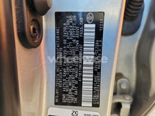 Photo 5 of 2018 TOYOTA CAMRY L (VIN 4T1B11HK3JU121497)