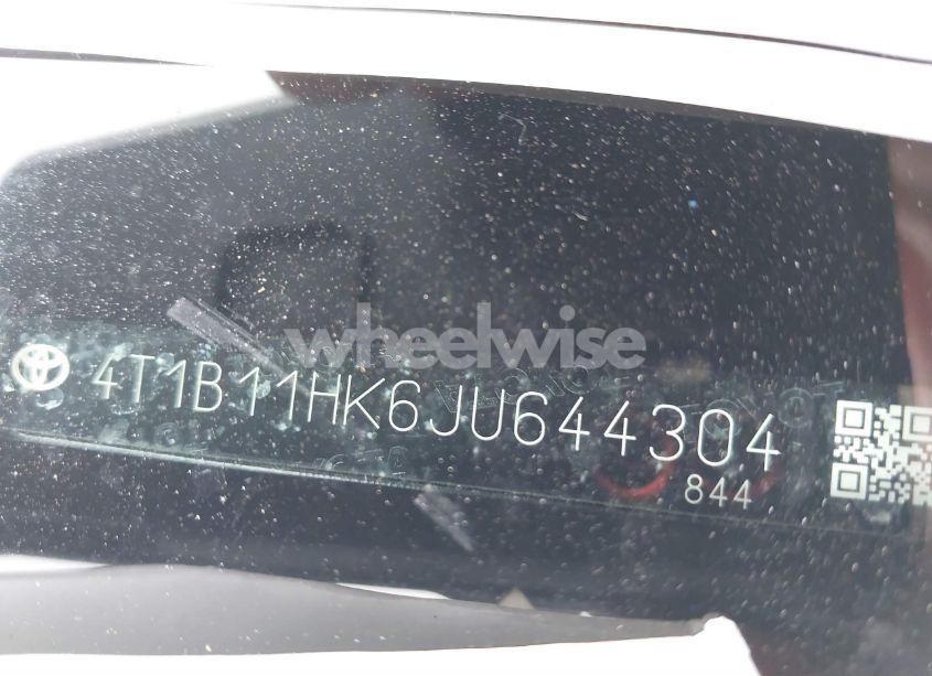 Photo 9 of 2018 Toyota Camry SE (VIN 4T1B11HK6JU644304)