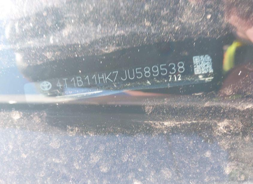 Photo 9 of 2018 Toyota Camry SE (VIN 4T1B11HK7JU589538)