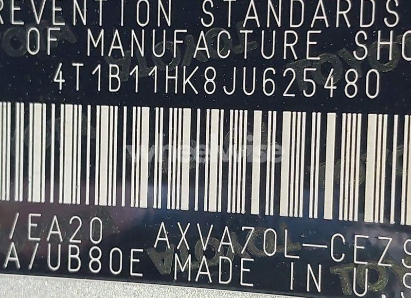 Photo 9 of 2018 Toyota Camry SE (VIN 4T1B11HK8JU625480)