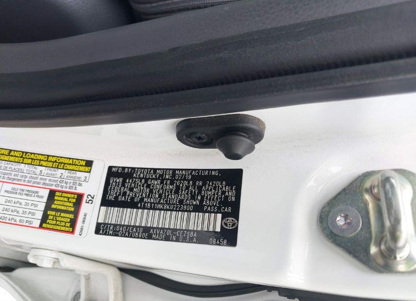 Photo 9 of 2019 Toyota Camry SE (VIN 4T1B11HK8KU223900)