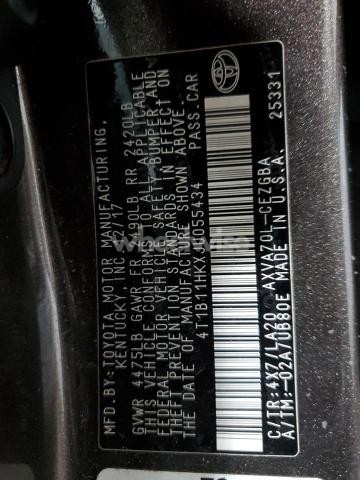 2018 TOYOTA CAMRY L (VIN 4T1B11HKXJU055434) main photo