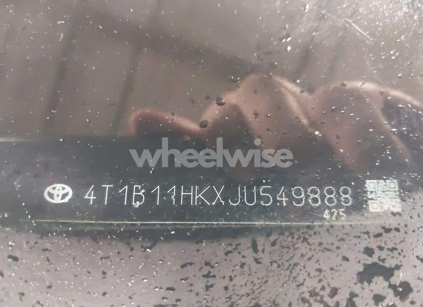 Photo 17 of 2018 Toyota Camry SE (VIN 4T1B11HKXJU549888)