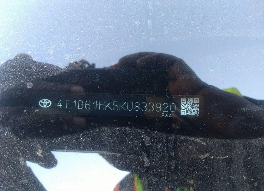 Photo 9 of 2019 Toyota Camry XSE (VIN 4T1B61HK5KU833920)