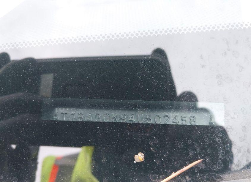 Photo 9 of 2004 Toyota Camry SE V6 (VIN 4T1BA30K94U502458)