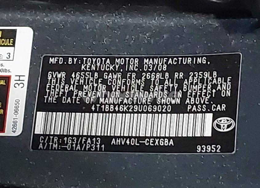 Photo 9 of 2009 Toyota Camry HYBRID (VIN 4T1BB46K29U069020)