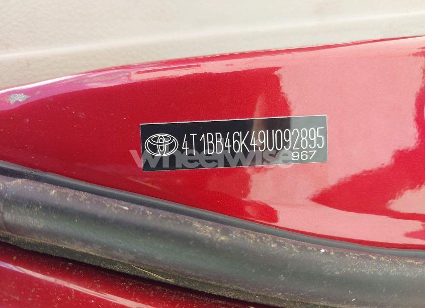 Photo 9 of 2009 Toyota Camry HYBRID (VIN 4T1BB46K49U092895)