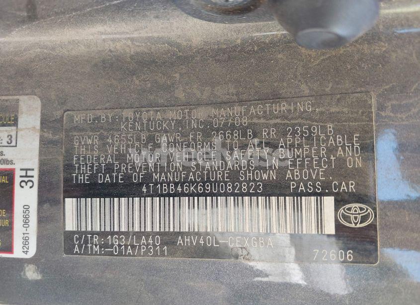 Photo 9 of 2009 Toyota Camry HYBRID (VIN 4T1BB46K69U082823)