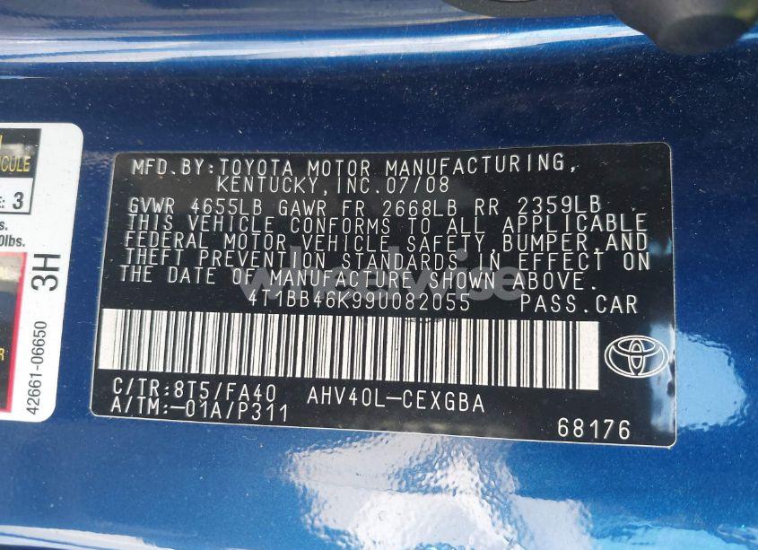 Photo 9 of 2009 Toyota Camry HYBRID (VIN 4T1BB46K99U082055)