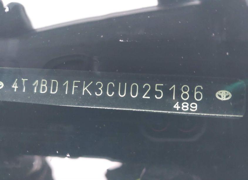 Photo 19 of 2012 Toyota Camry HYBRID XLE (VIN 4T1BD1FK3CU025186)