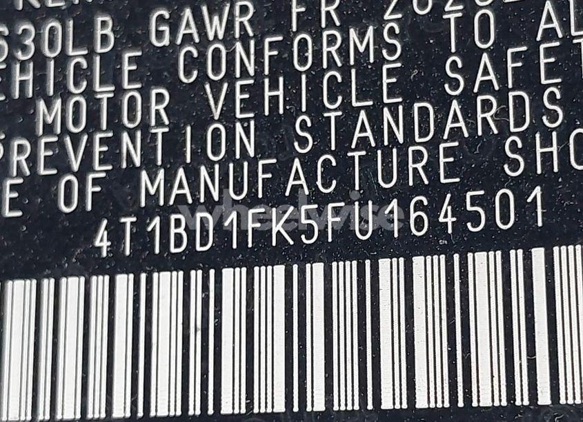 Photo 9 of 2015 Toyota Camry HYBRID LE (VIN 4T1BD1FK5FU164501)