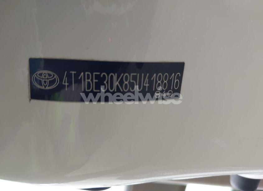 Photo 9 of 2005 Toyota Camry XLE (VIN 4T1BE30K85U418816)