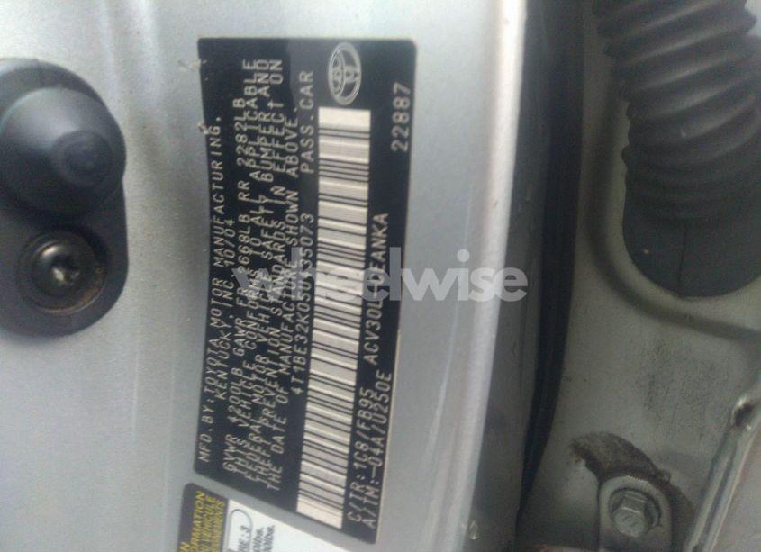 Photo 9 of 2005 Toyota Camry LE (VIN 4T1BE32K05U435073)