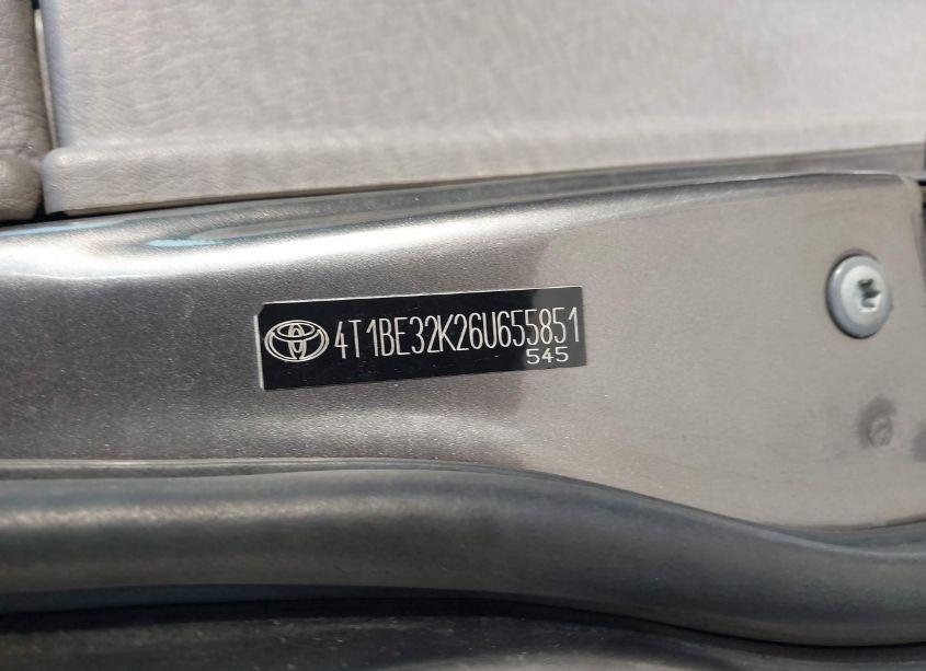 Photo 9 of 2006 Toyota Camry LE (VIN 4T1BE32K26U655851)