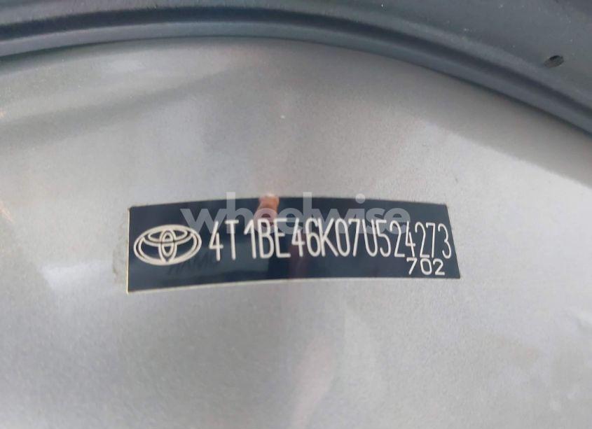 Photo 9 of 2007 Toyota Camry LE (VIN 4T1BE46K07U524273)