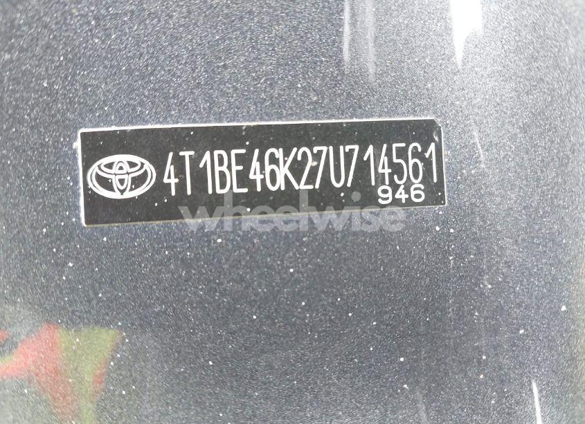 Photo 9 of 2007 Toyota Camry LE (VIN 4T1BE46K27U714561)