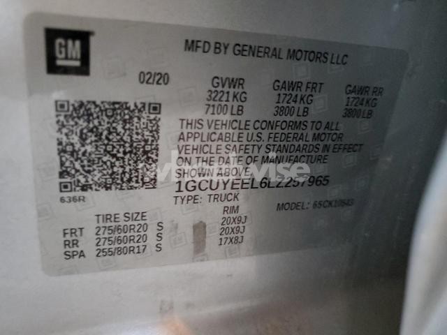 Photo 4 of 2020 CHEVROLET SILVERADO K1500 RST (VIN 4T1BE46K37U032773)