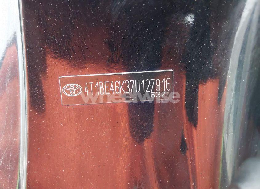 Photo 9 of 2007 Toyota Camry LE (VIN 4T1BE46K37U127916)