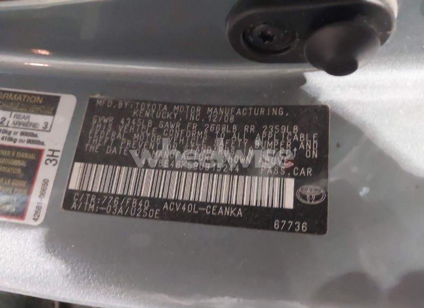 Photo 9 of 2009 Toyota Camry LE (VIN 4T1BE46K59U915244)