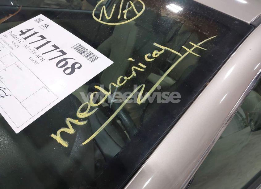 Photo 6 of 2007 Toyota Camry LE (VIN 4T1BE46K67U056968)