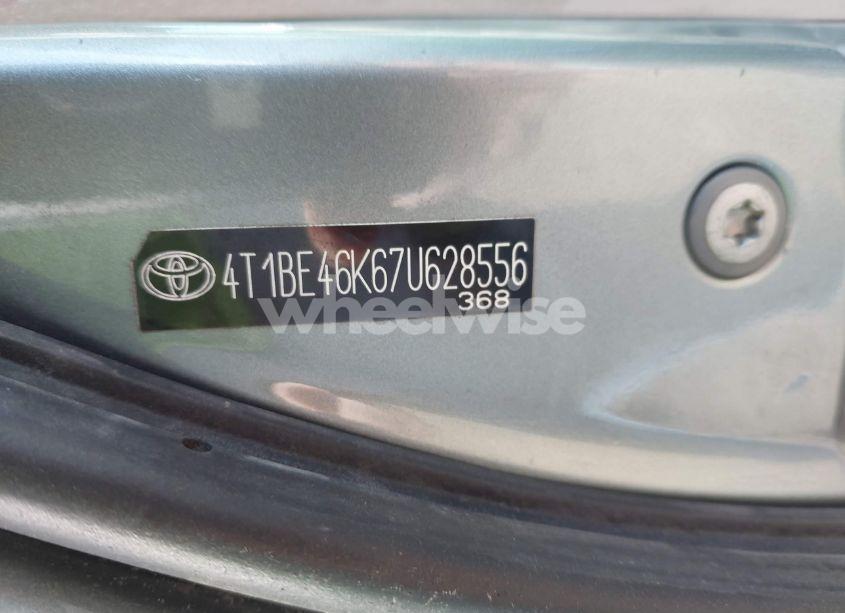 Photo 9 of 2007 Toyota Camry XLE (VIN 4T1BE46K67U628556)