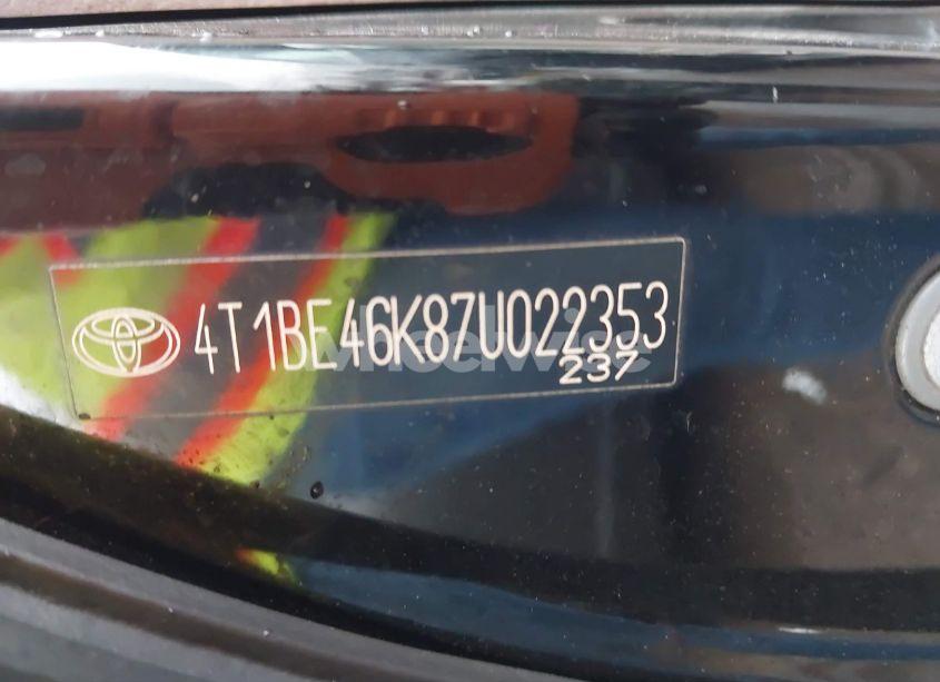 Photo 9 of 2007 Toyota Camry LE (VIN 4T1BE46K87U022353)