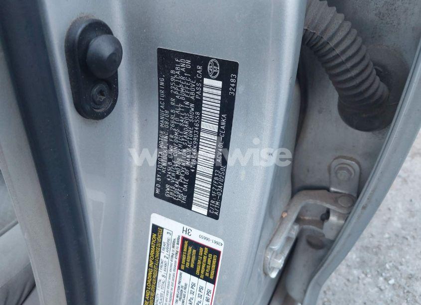 Photo 9 of 2009 Toyota Camry LE (VIN 4T1BE46K99U346558)