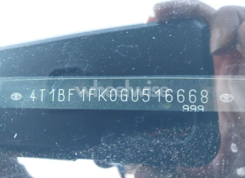 Photo 9 of 2016 Toyota Camry SE (VIN 4T1BF1FK0GU516668)