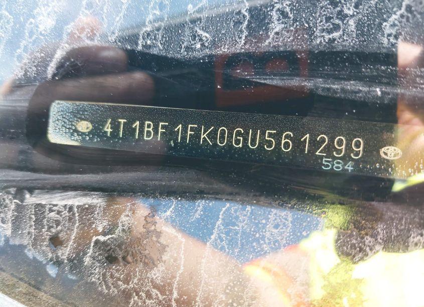 Photo 9 of 2016 Toyota Camry SE (VIN 4T1BF1FK0GU561299)